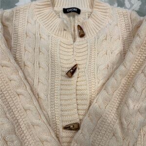 CHICME Cream Women's Sweater Cardigan